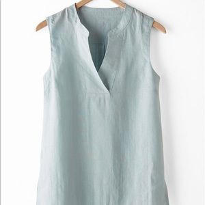 🌿Garnet Hill Sleeveless Linen Tunic • NWT